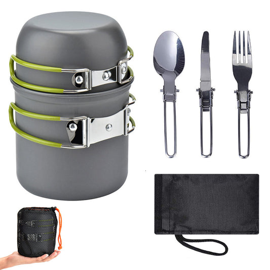 Portable Camping Cooking Set with Storage Sack – Cook Anywhere, Pack Light
