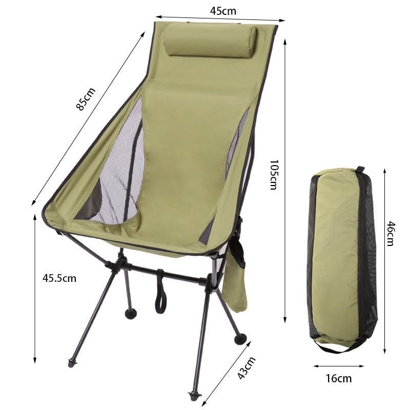 Folding Camping Chair with Headrest – Lightweight, Comfortable & Adventure-Ready