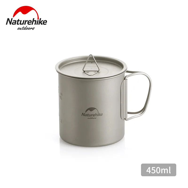 Naturehike Titanium Cup Camping Mug – Ultralight Tableware for Travel, Hiking & Outdoor Cooking
