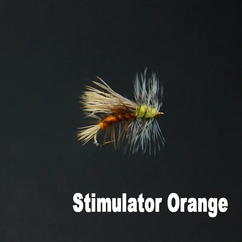 5pcs 10#-12# Stimulator go-to attractor large dry flies 4styles high floating fly imitating caddis/stonefly fly fishing flies