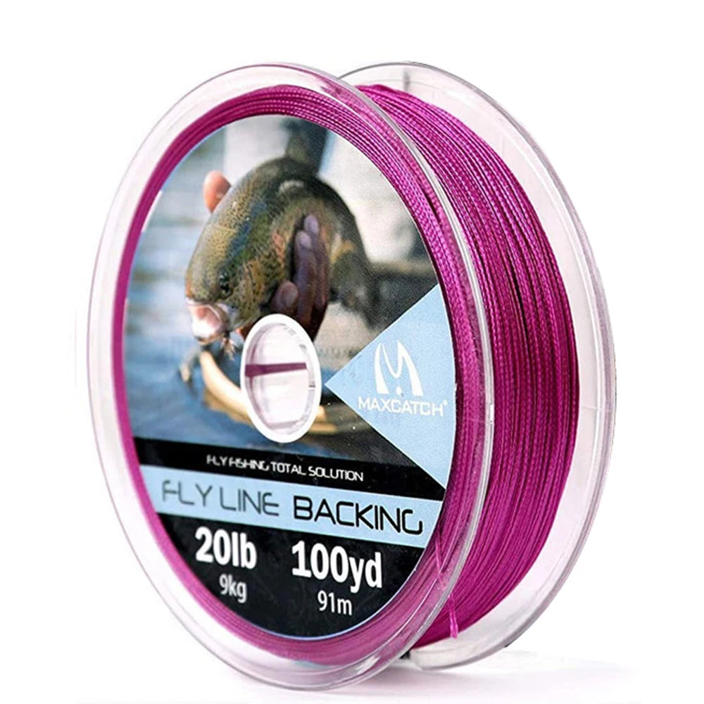 Maximumcatch Braided Backing Line – Fly Fishing Line (20/30LB, 50/100/300 Yards, Multi-Color)