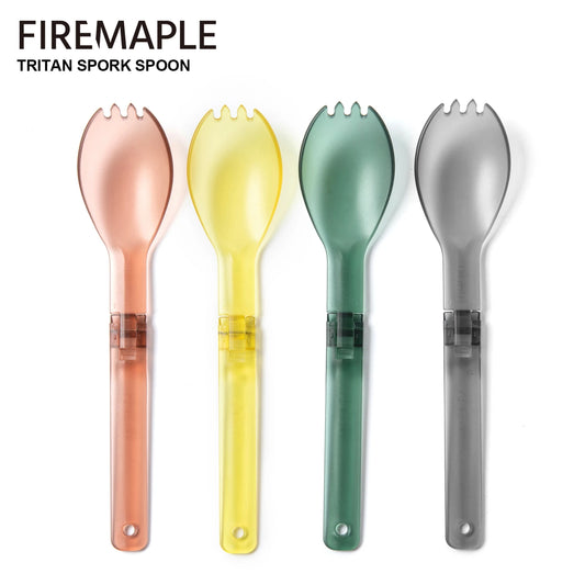 Fire Maple Color Tritan Spork Spoon Camping Portable Tableware Hiking Lightweight Dinner Cookware Fork for Travel Backpacking