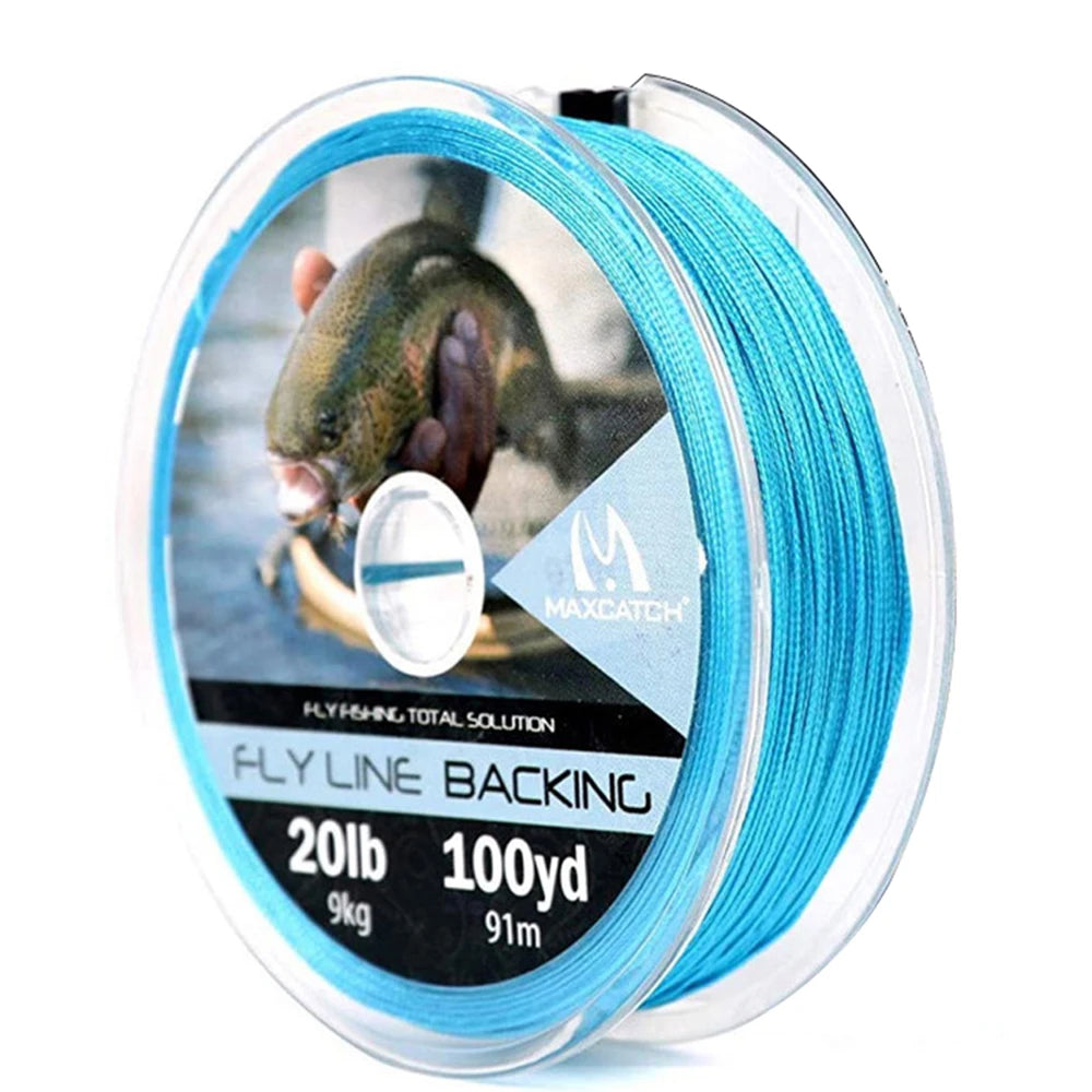 Maximumcatch Braided Backing Line – Fly Fishing Line (20/30LB, 50/100/300 Yards, Multi-Color)