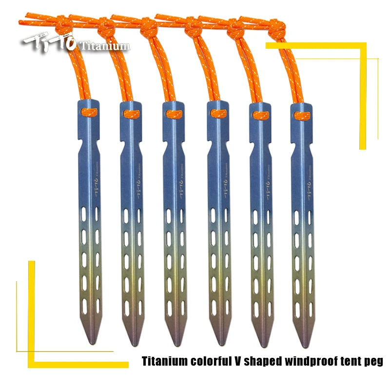 Titanium Tent Stakes – Lightweight. Durable. Unshakable.