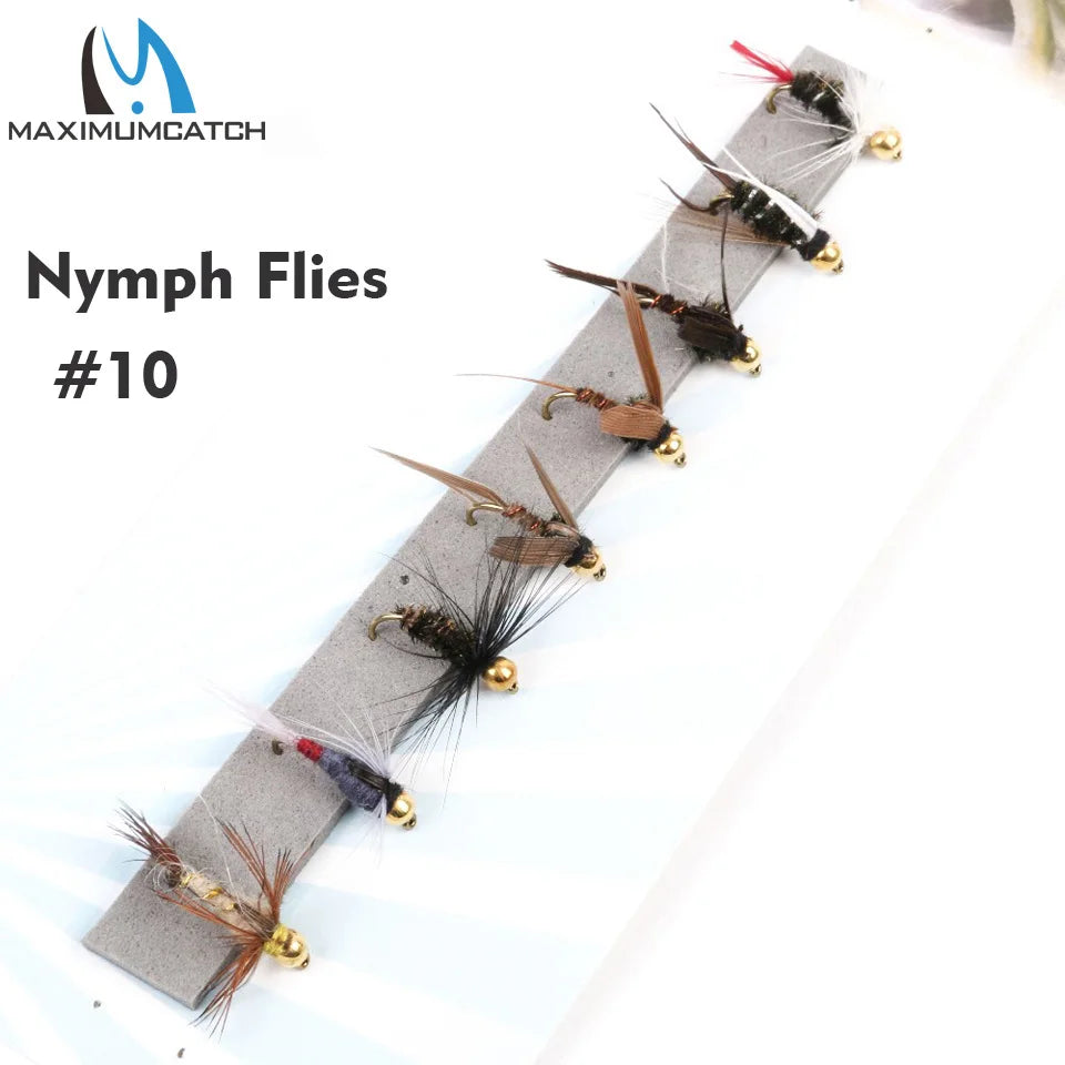Maximumcatch Fly Fishing Flies Set – Streamer, Dry, Nymph, Wet Flies (#2–#14) for Trout & More