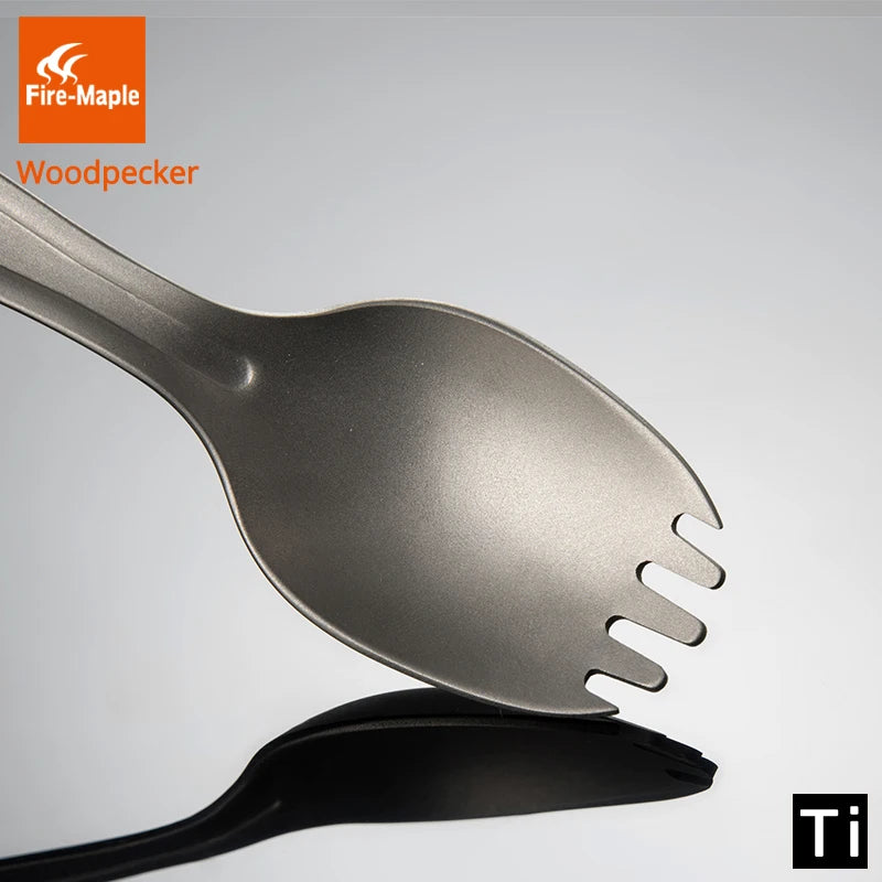 Fire Maple Titanium Spork – Ultralight Multi-Function Cutlery for Hiking & Camping (ISPO Gold Award Winner)