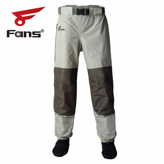 8Fans Waist Waders for Men & Women - 3‑Ply Breathable • Waterproof • Stockingfoot Insulated Wading Pants
