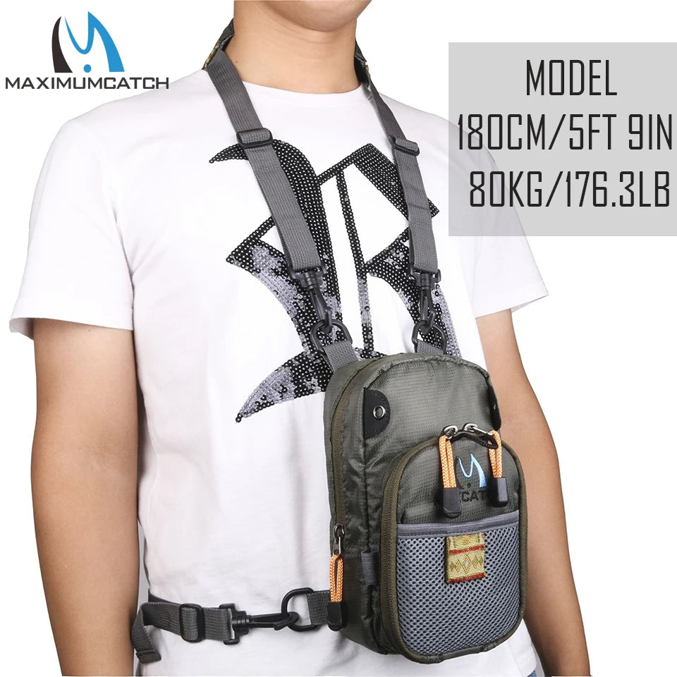 Maximumcatch Fly Fishing Chest Pack – Optional Five Essential Fishing Tool Accessories