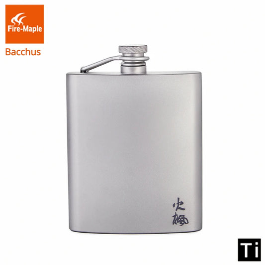 Fire Maple Bacchus Titanium Hip Flask – 200ml Ultralight Whiskey Flagon for Camping, Hiking & Climbing