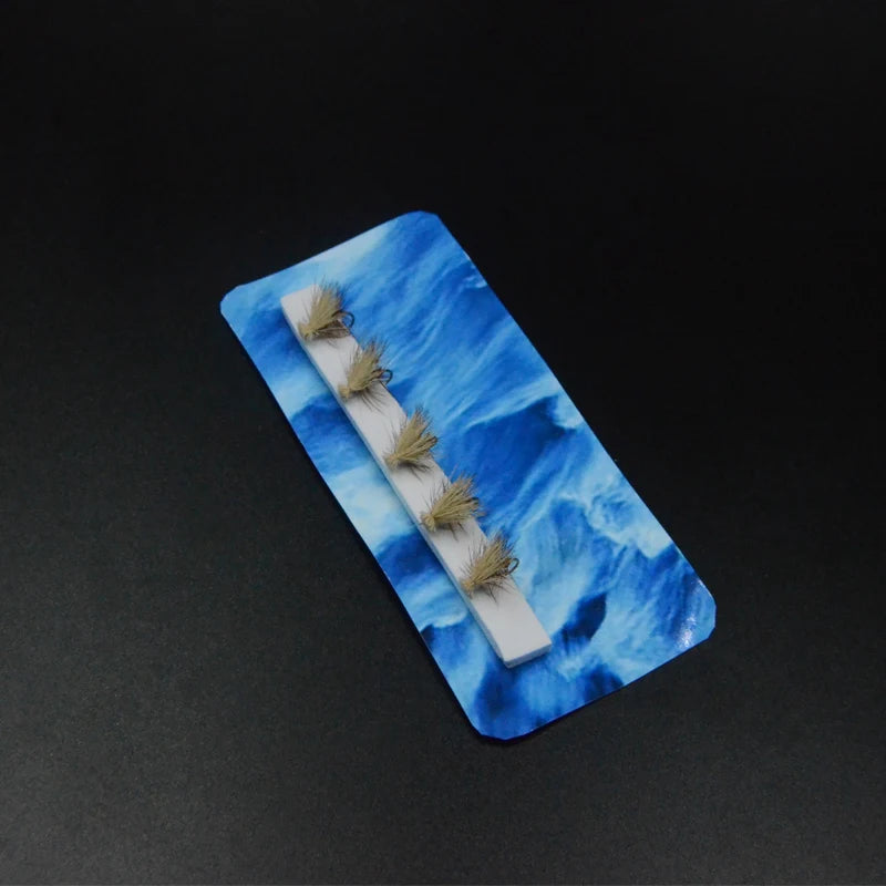 6pcs #14 Brown/Tan Elk Hair Caddis Dry Flies – 2 Styles