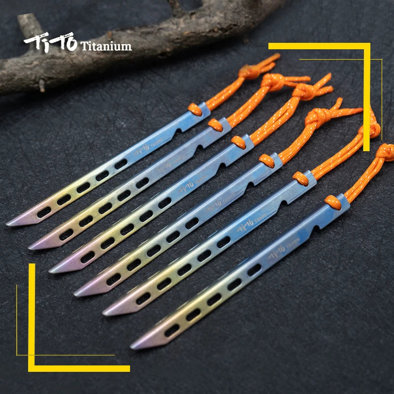 Titanium Tent Stakes – Lightweight. Durable. Unshakable.