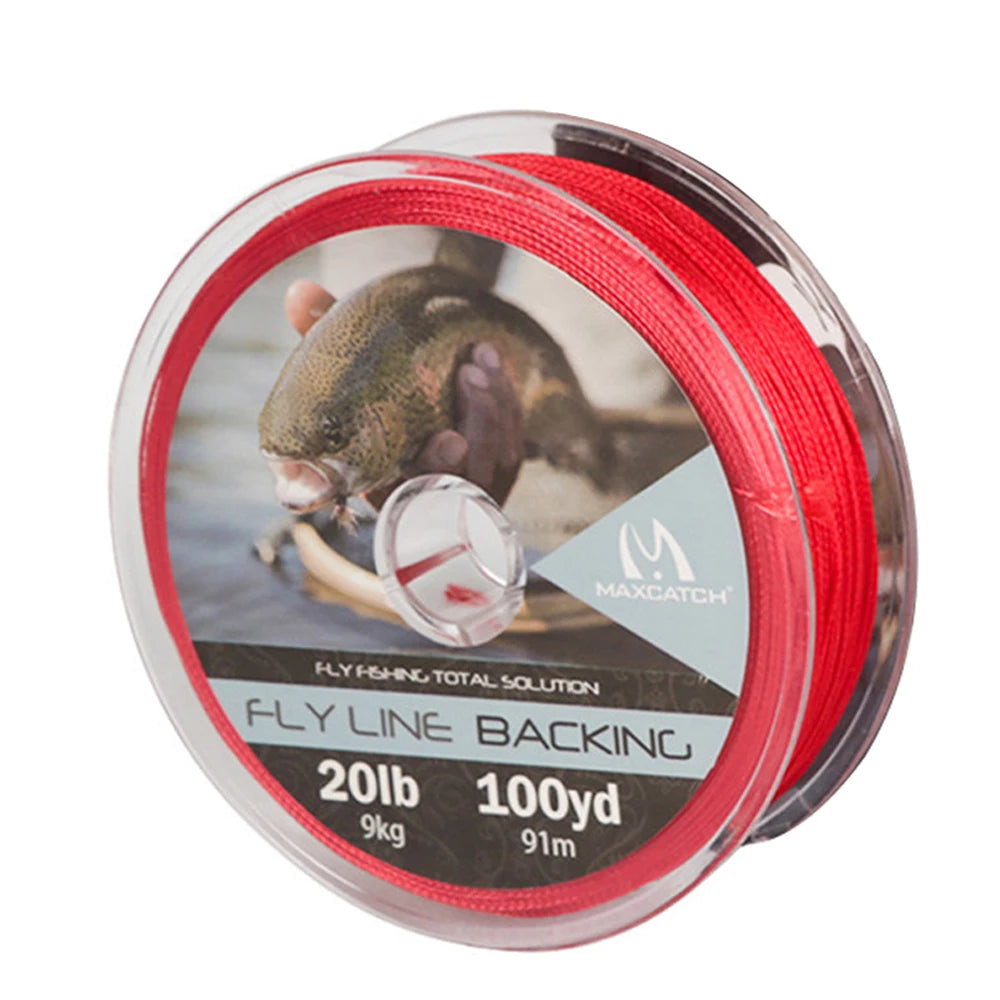 Maximumcatch Braided Backing Line – Fly Fishing Line (20/30LB, 50/100/300 Yards, Multi-Color)