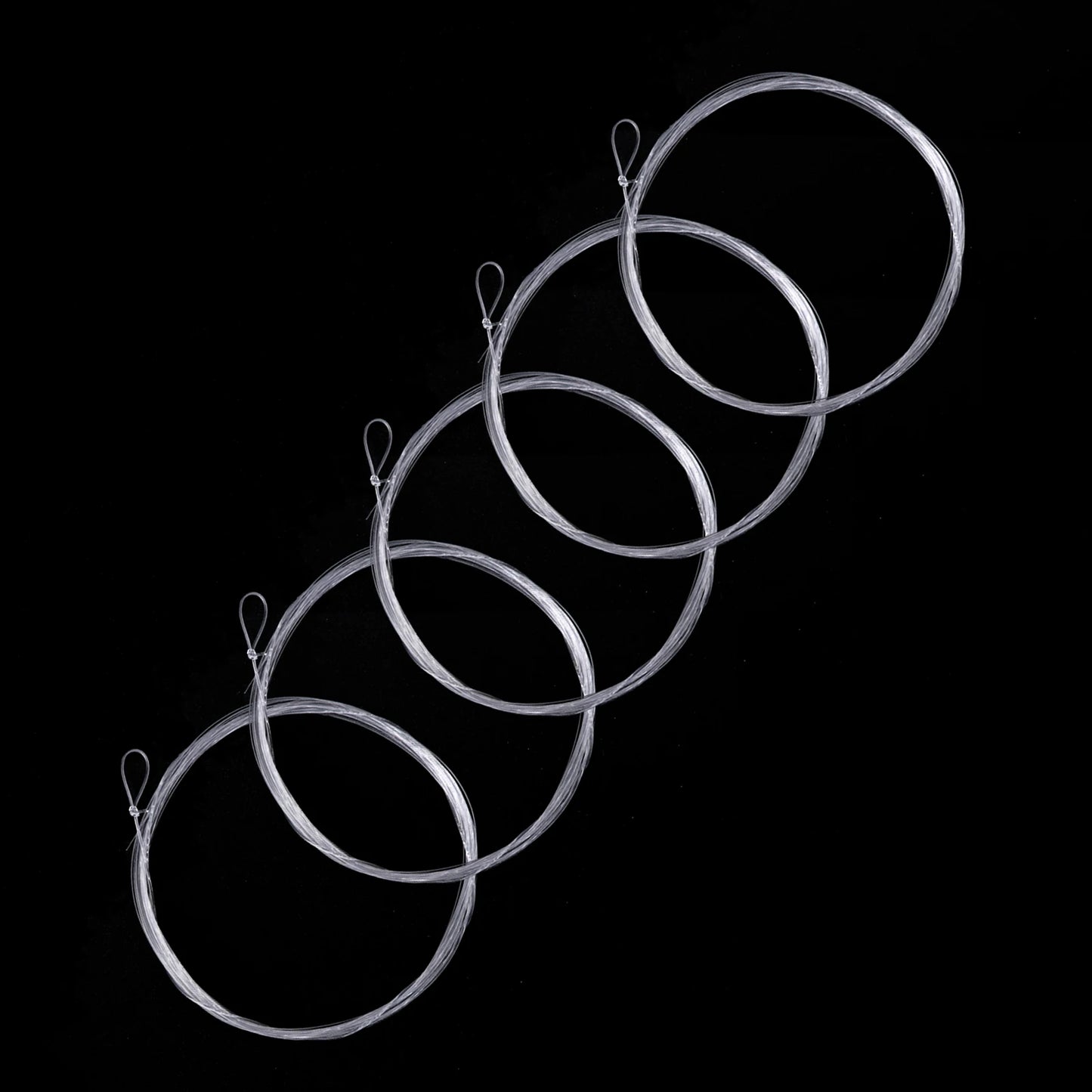 Maximumcatch 6-Piece Fly Fishing Leader Set – 9FT Clear Nylon Tapered Leaders with Loop (3X, 4X, 5X, 6X)