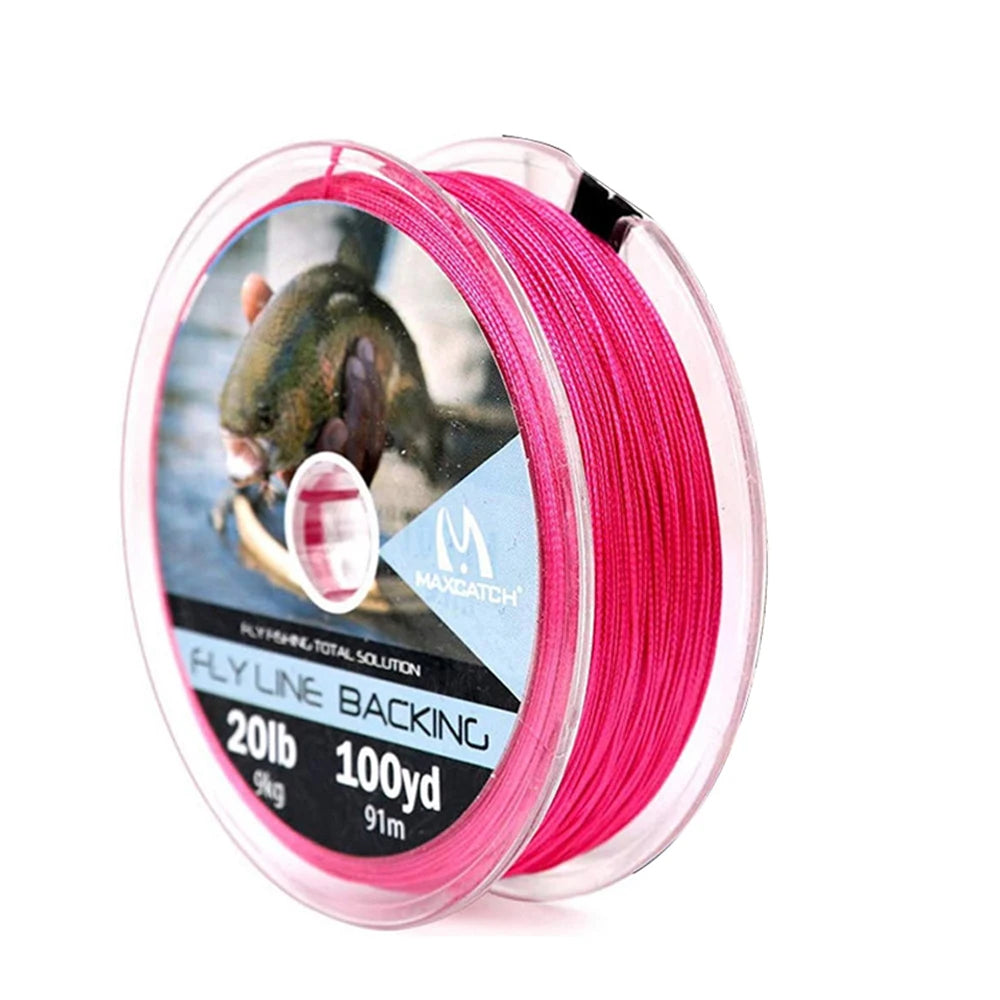 Maximumcatch Braided Backing Line – Fly Fishing Line (20/30LB, 50/100/300 Yards, Multi-Color)