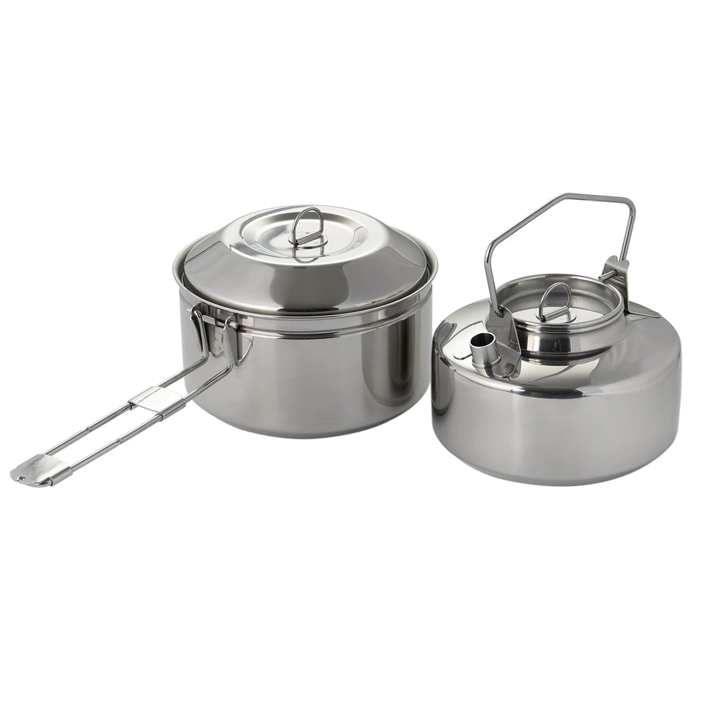 Fire Maple Antarcti Stainless Steel Pot & Kettle Set – 2-Piece Durable Cookware for Bushcraft, Camping & Backpacking