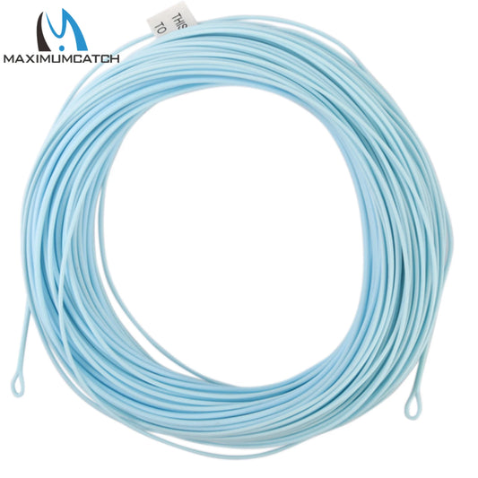 Maximumcatch Saltwater Weight Forward Floating Fly Line – 90FT, 8–10WT with 2 Welded Loops (Sandy Blue)