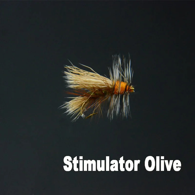 5pcs 10#-12# Stimulator go-to attractor large dry flies 4styles high floating fly imitating caddis/stonefly fly fishing flies