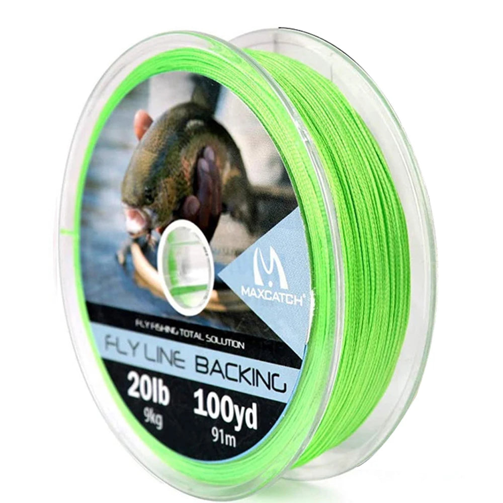 Maximumcatch Braided Backing Line – Fly Fishing Line (20/30LB, 50/100/300 Yards, Multi-Color)