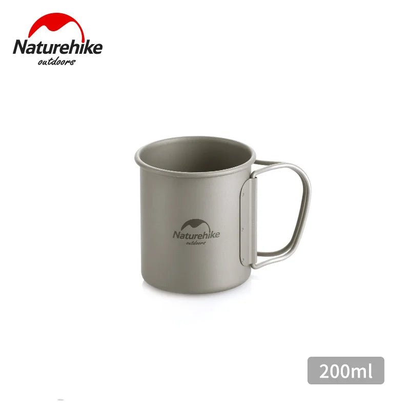 Naturehike Titanium Cup Camping Mug – Ultralight Tableware for Travel, Hiking & Outdoor Cooking
