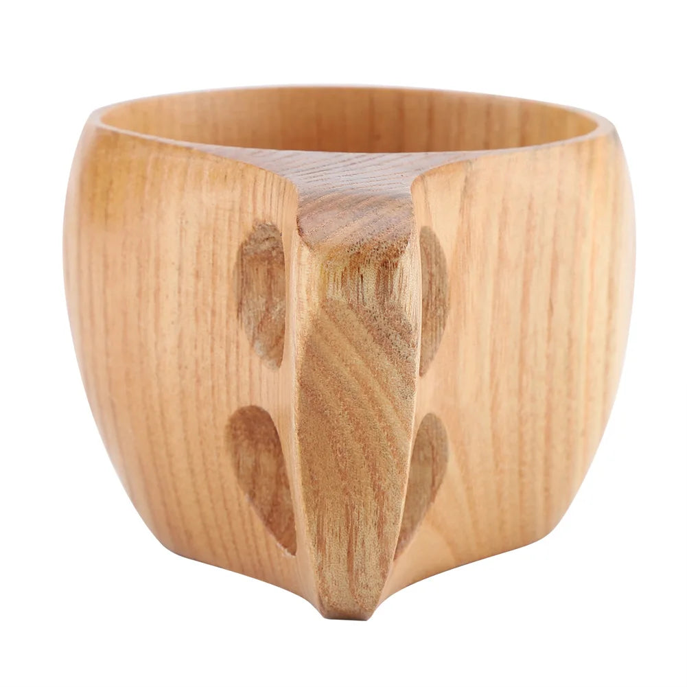 Wooden Coffee Cup – Portable Outdoor Drinking Mug with Handle