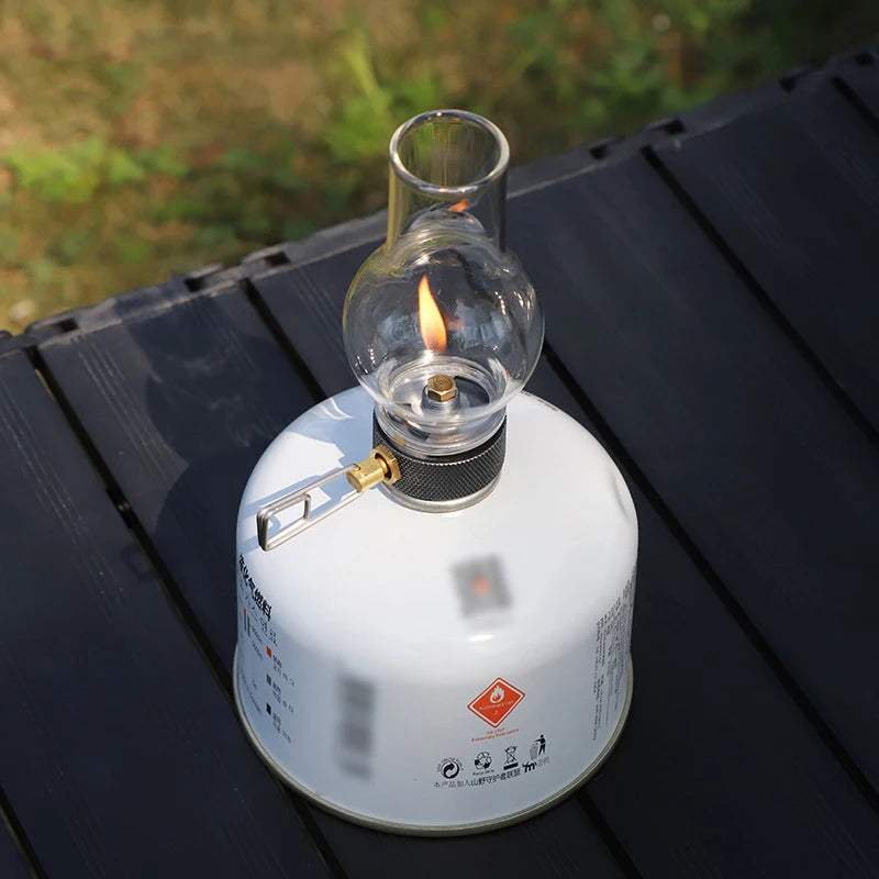 Portable Camping Gas Candle Lamp – Compact Light for Outdoor Adventures