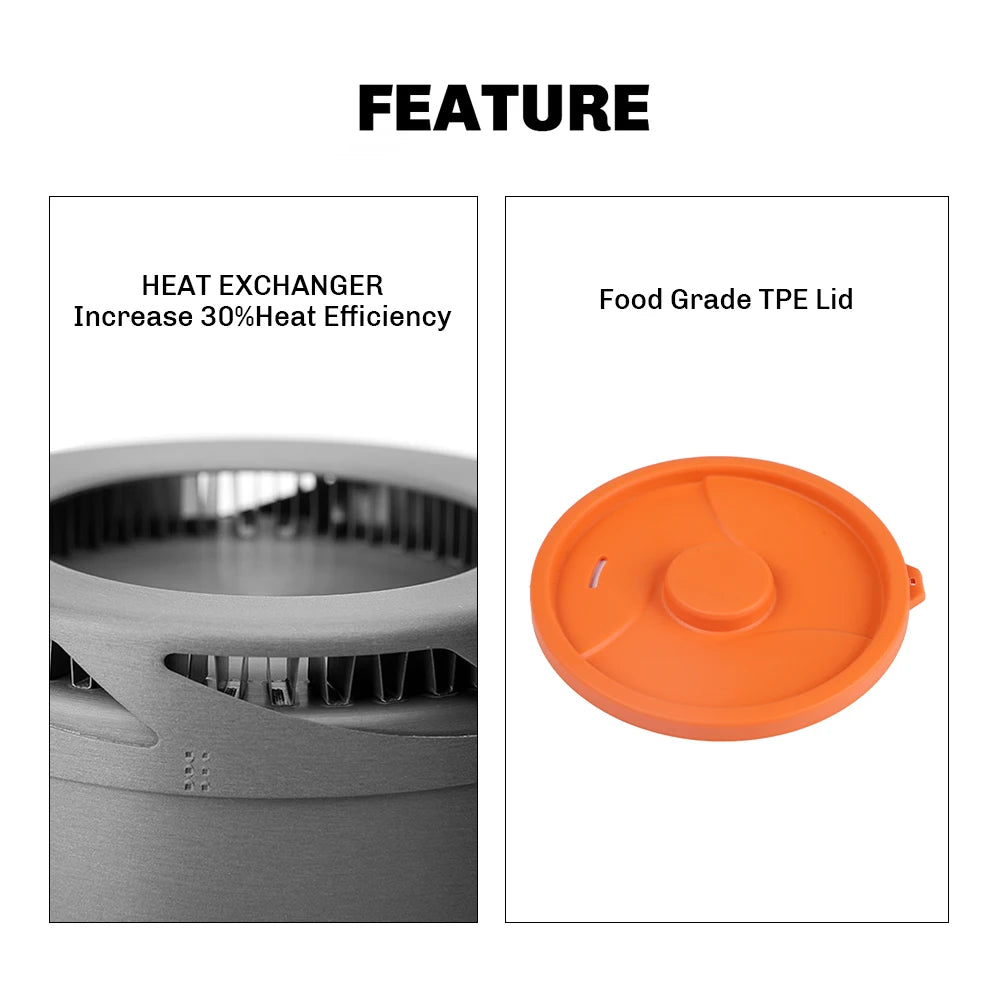 Fire Maple FMC-XK6 Pot – 1L Foldable Camping Cookware with Mesh Bag