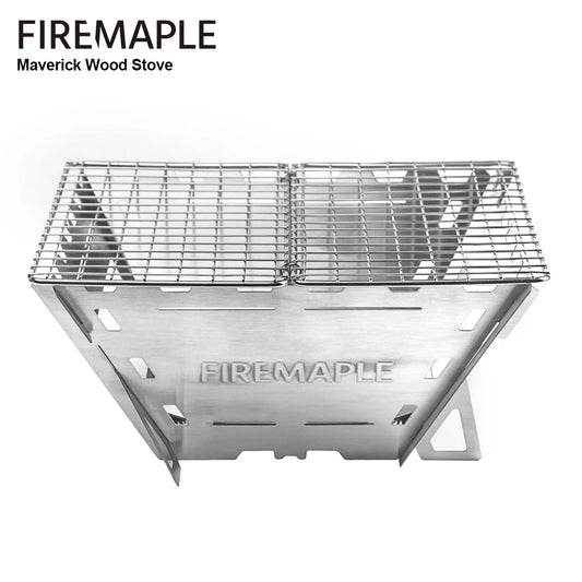 Fire Maple Stainless Steel Camping Wood Stove – Portable Folding Wood-Burning Stove for Backpacking, Hiking & Picnics