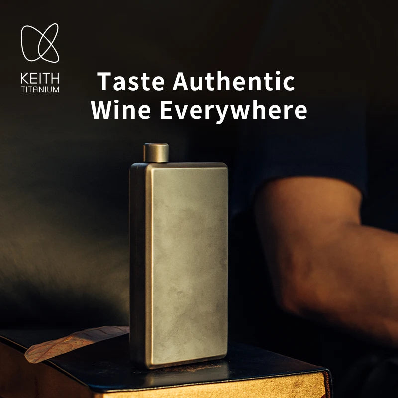 KEITH Titanium Pocket Flask with Funnel – 100ml / 200ml