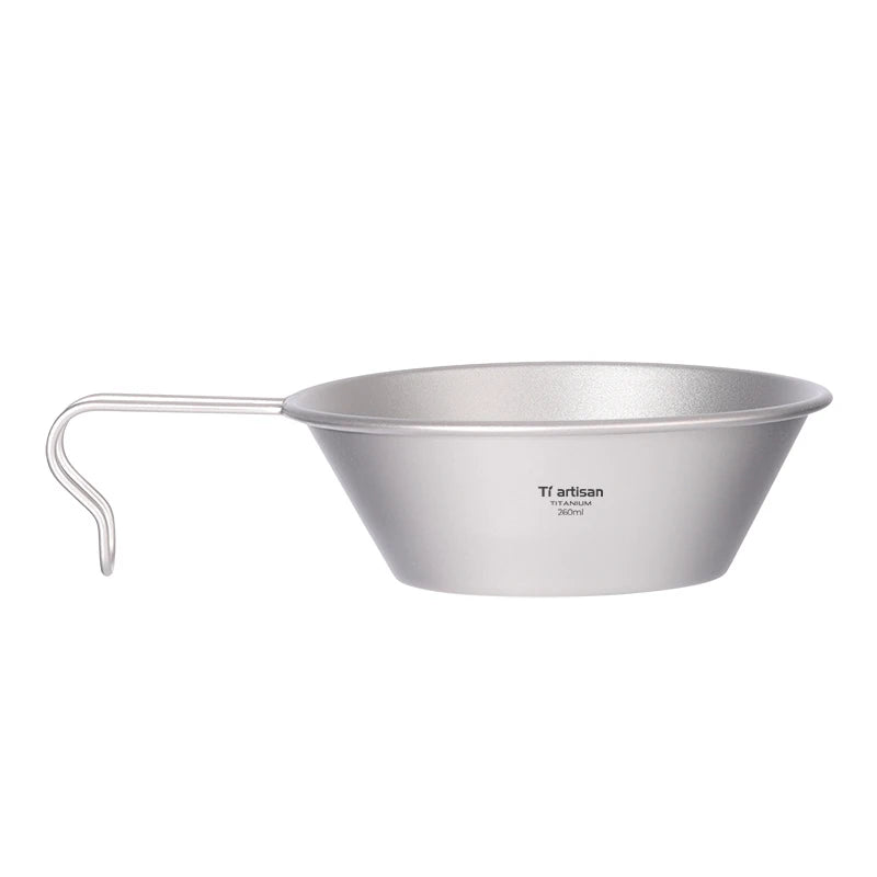 Tiartisan 260ml Titanium Sierra Bowl with Fixed Handle
