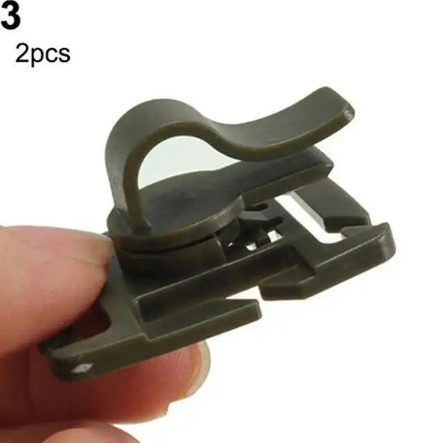 Drinking Tube Clip Rotatable MOLLE Hydration Hose Holder (2-Pack)