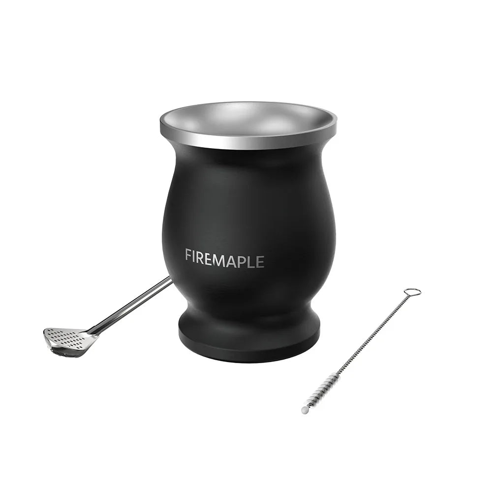Fire Maple Orca Yerba Mate Cup Set – 200ml Stainless Steel Gourd with Bombilla & Cleaning Brush