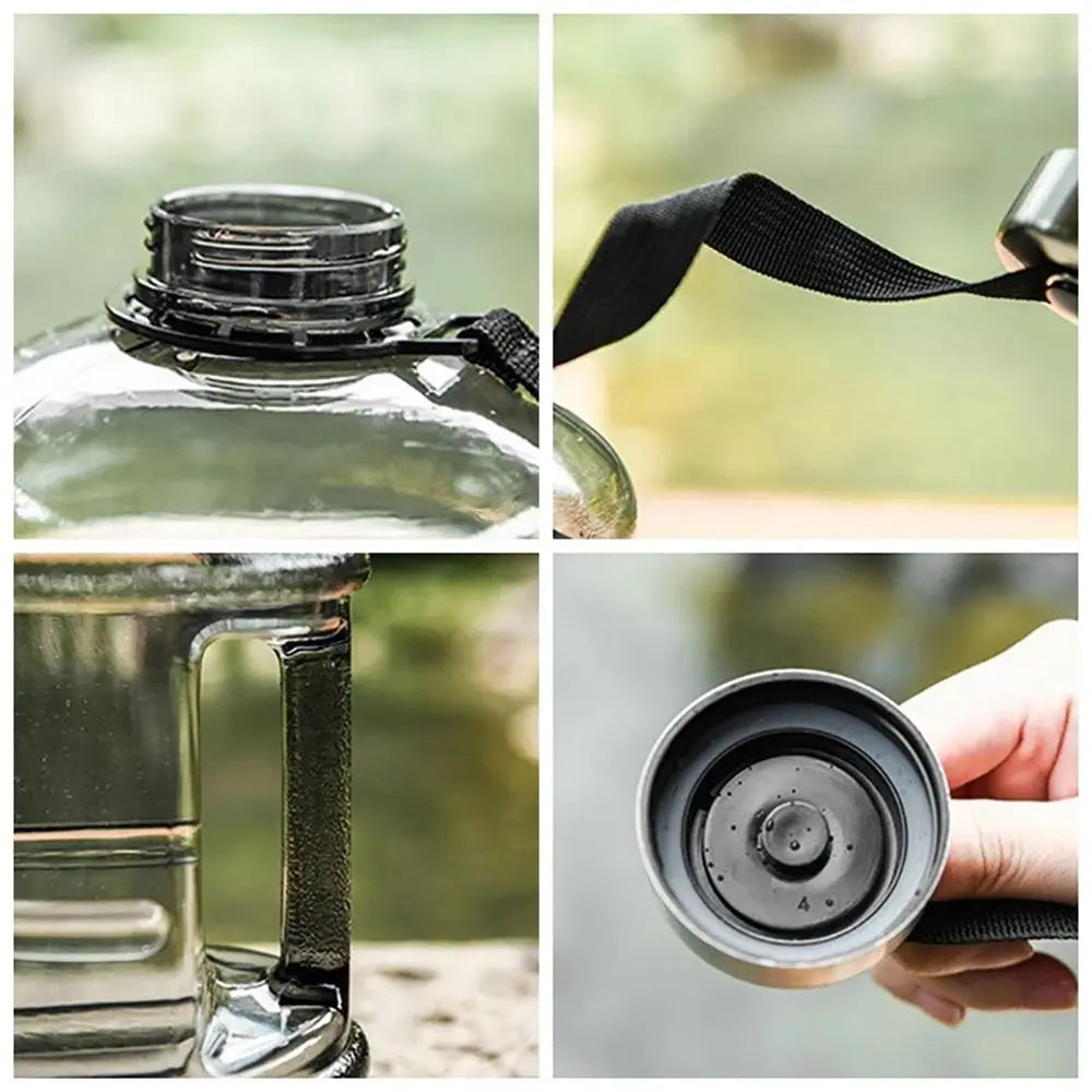 2L Large‑Capacity Bottle -Durable PETG Gallon Water Bottle with Handle & Shaker Function