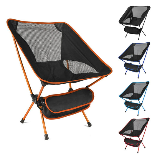 Ultralight Folding Chair – Portable & Extended Comfort for Camping, Fishing & More
