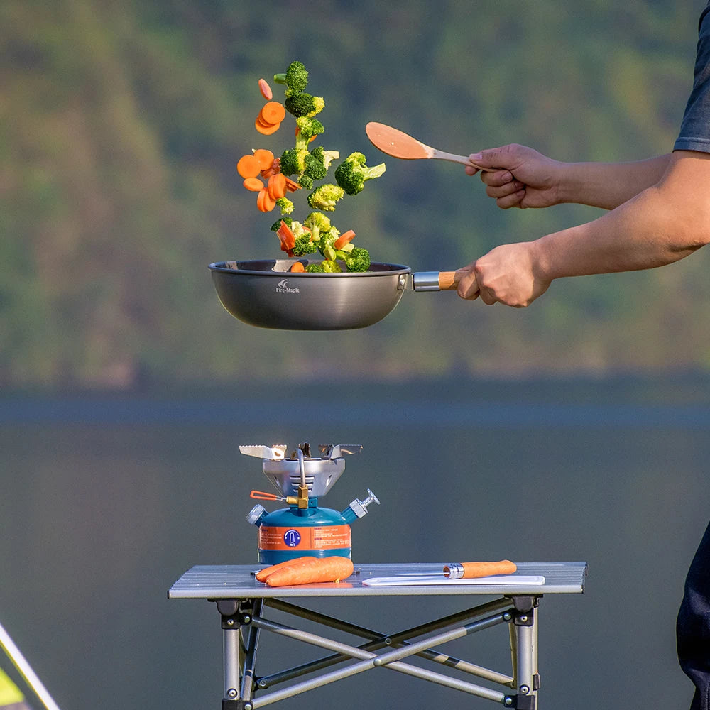 Fire-Maple Camping Wok – Lightweight Frying Pan & Stew Pot with Carry Bag | Outdoor Cooking