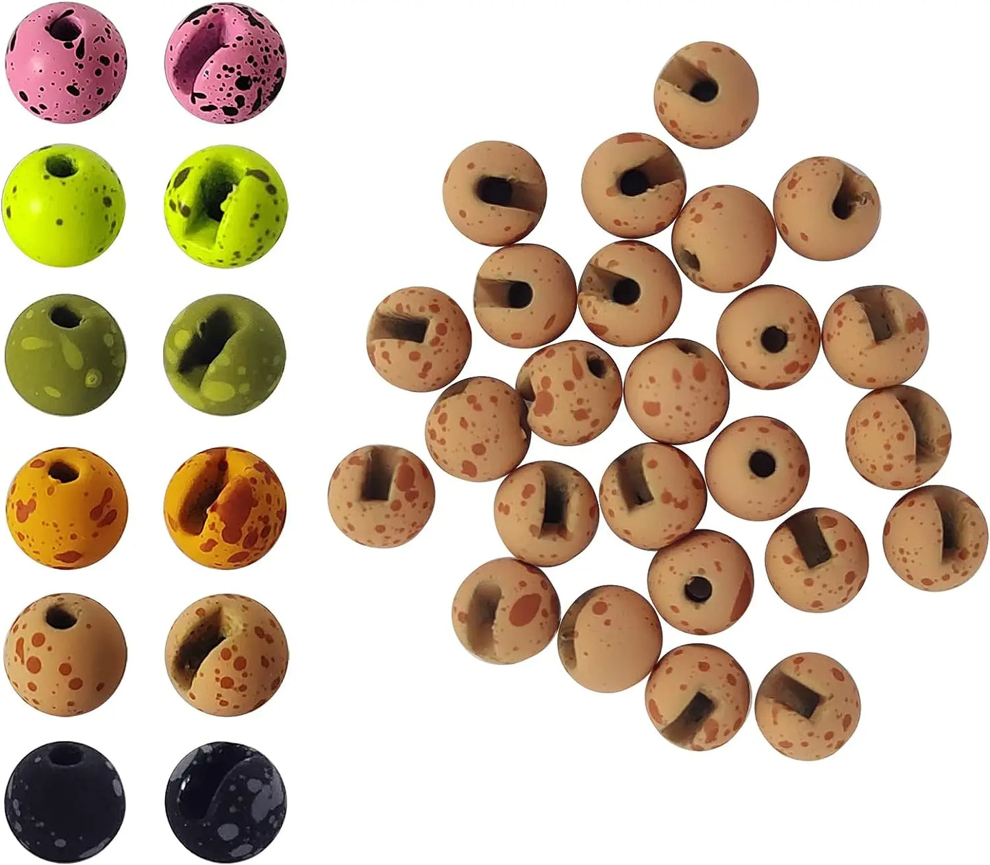 Eupheng 25PC Fly Tying Bead Balls – Nymph Fly Fishing Materials (2.5mm / 3.0mm / 3.5mm / 4.0mm)