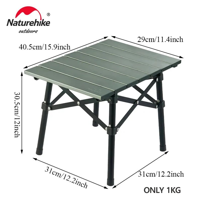 Naturehike Ultralight Folding Camping Table – Portable Travel Table for Hiking, Fishing, Coffee