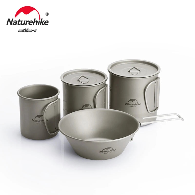 Naturehike Titanium Cup Camping Mug – Ultralight Tableware for Travel, Hiking & Outdoor Cooking