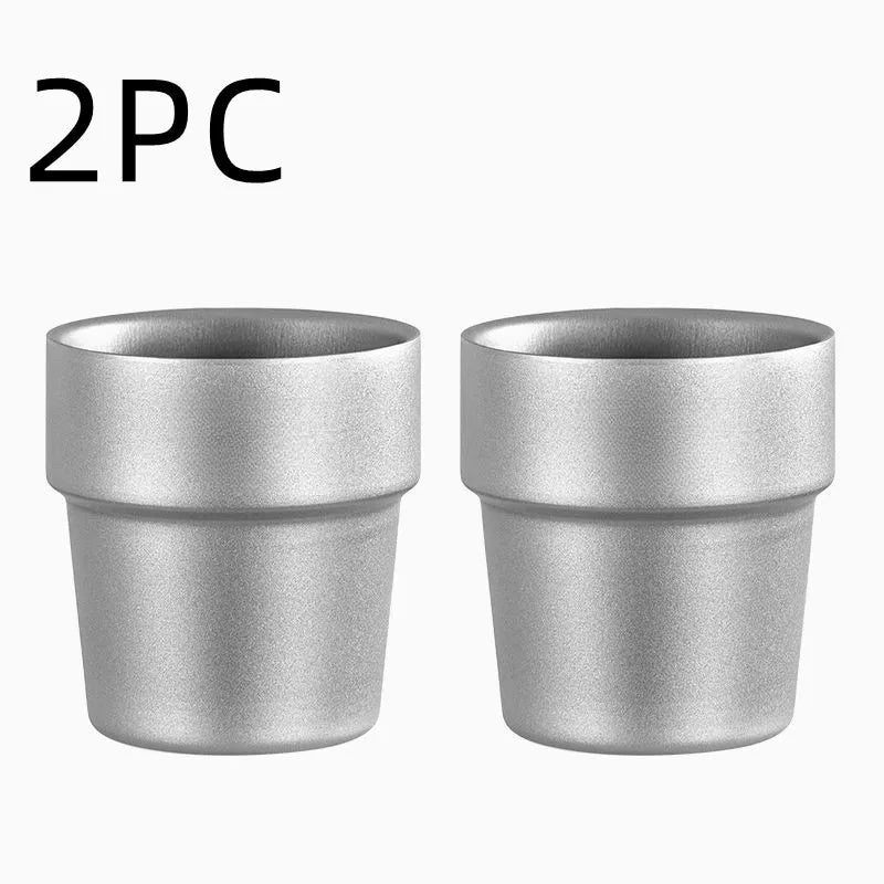 175ml Double Wall Titanium Alloy Cup – Ultra-Light Insulated Mug