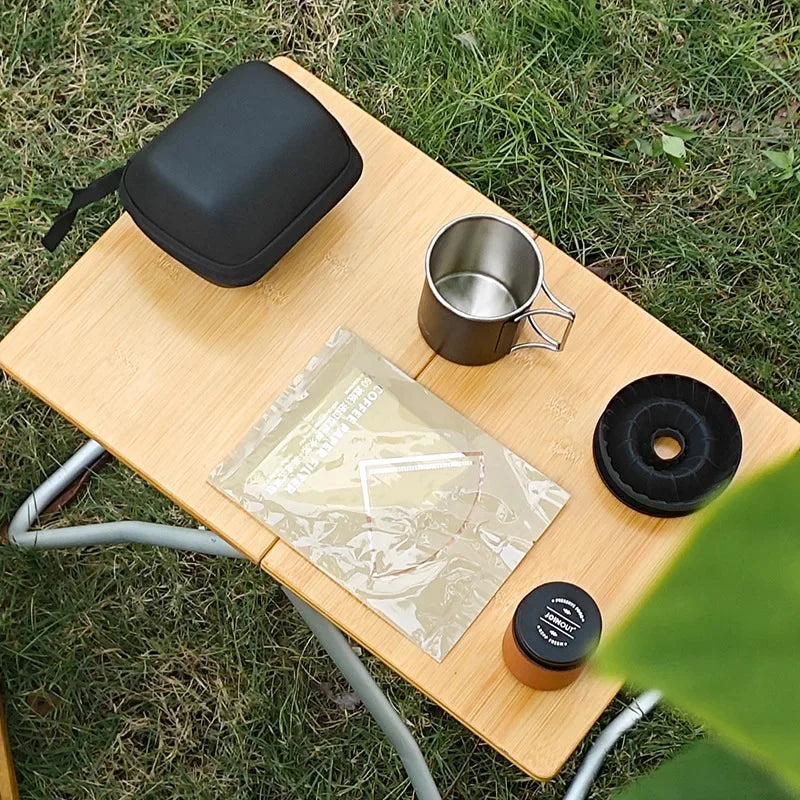 Travel Hand-Brewed Coffee Set — Portable Pour-Over Perfection for Camp, Car, or Trail