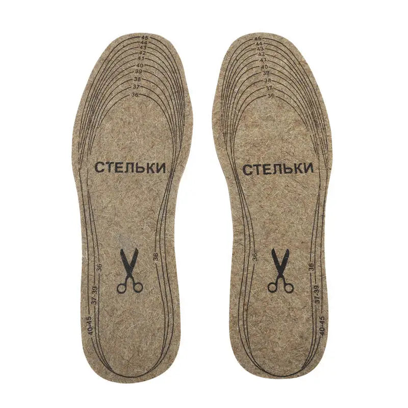 Wool Felt Insoles for Men & Women – Warm, Shock-Absorbing
