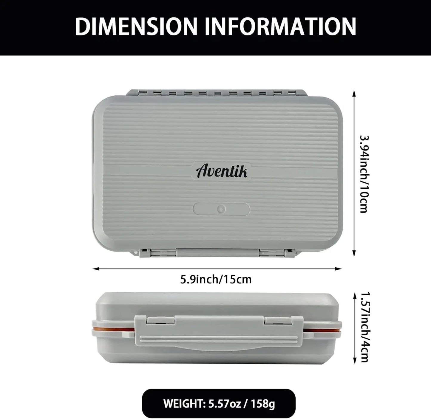 Aventik Waterproof Fly Box – 4-Layer Foam Insert, ABS Portable Lightweight Storage Case