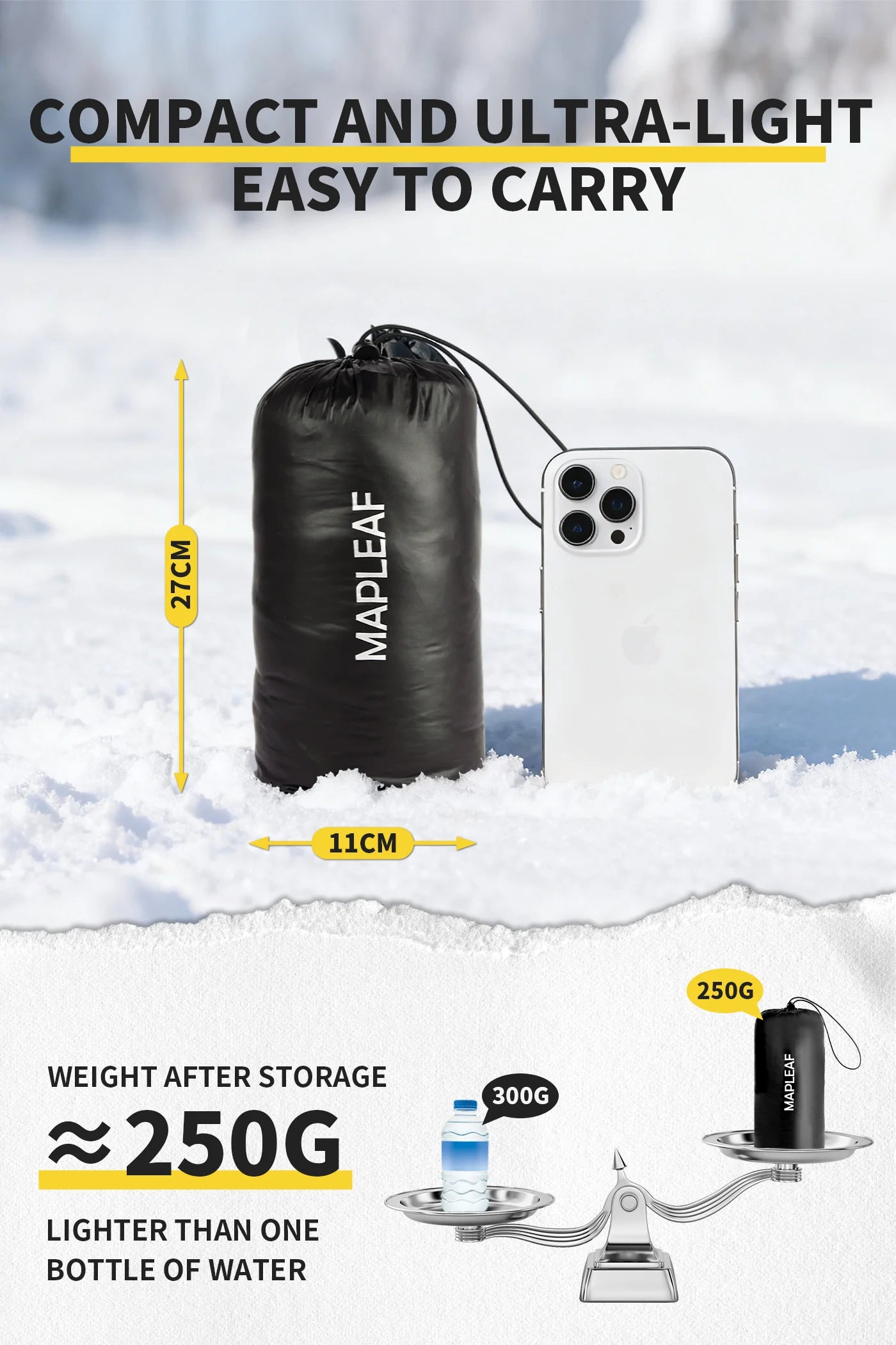 MAPLEAF Ultralight Down Pants – 800FP Warm Winter Trousers for Outdoor Adventures