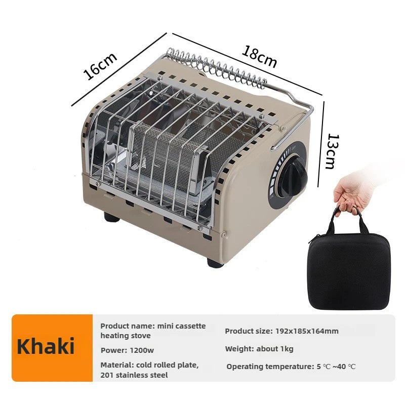 Outdoor Mini Heating Stove – Portable Camping Gas Heater for Fishing, Car Use & Winter Camping