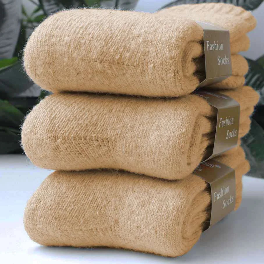 Ultra-Thick Wool Socks for Men – Winter Warmth & Cold Resistance