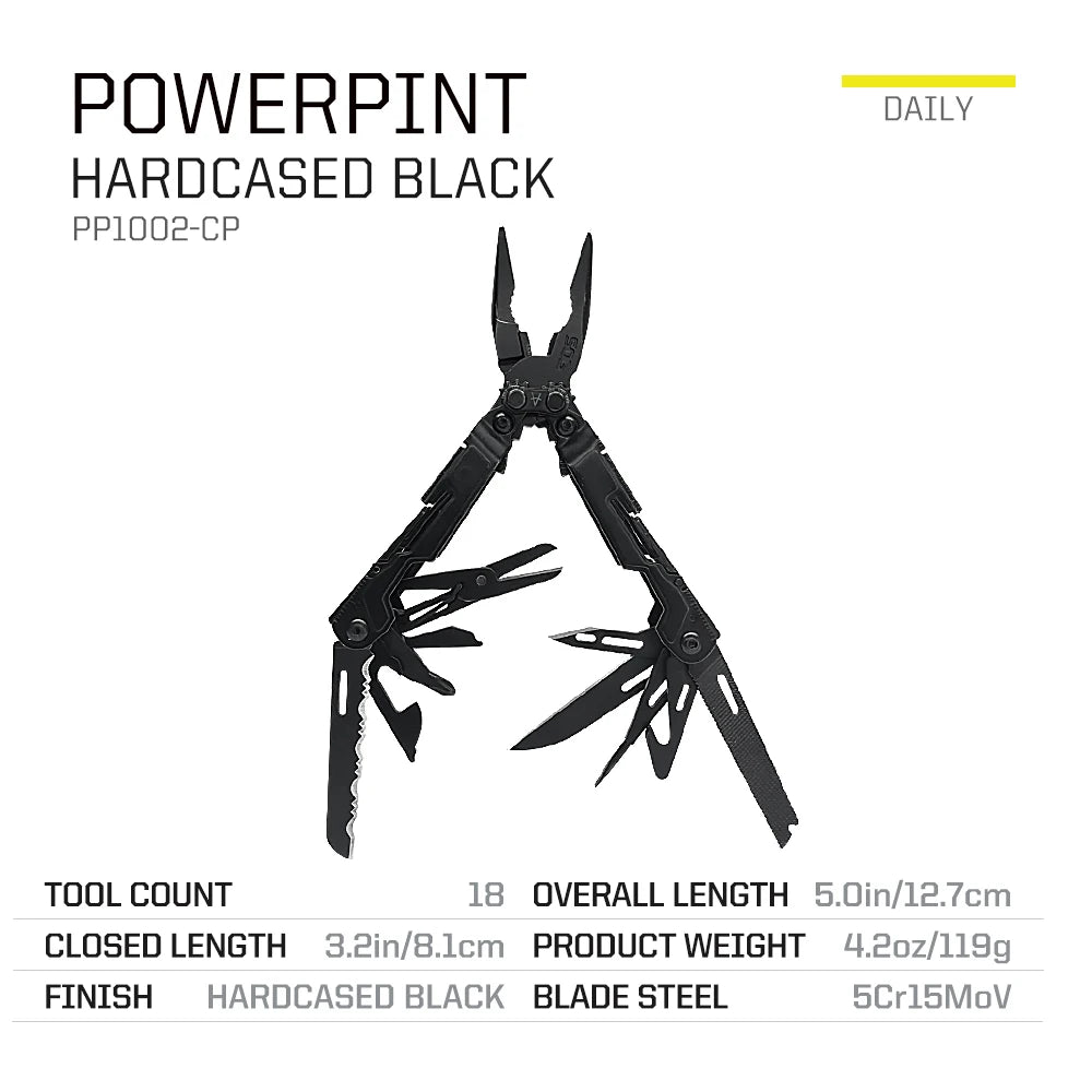 SOG PowerPint 18-in-1 Tactical Multi-Tool – Compact EDC for Outdoor Adventures