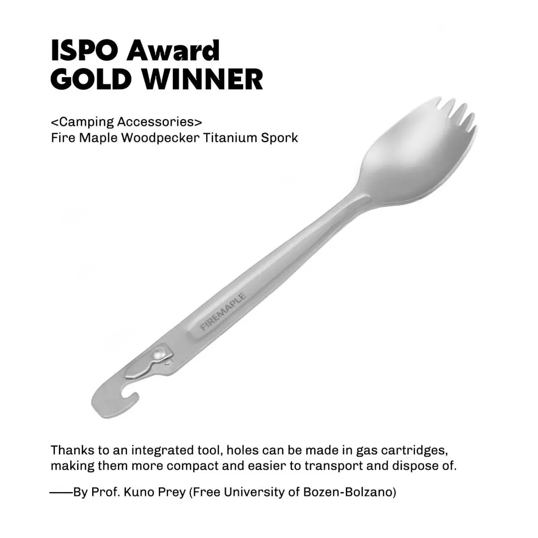 Fire Maple Titanium Spork – Ultralight Multi-Function Cutlery for Hiking & Camping (ISPO Gold Award Winner)
