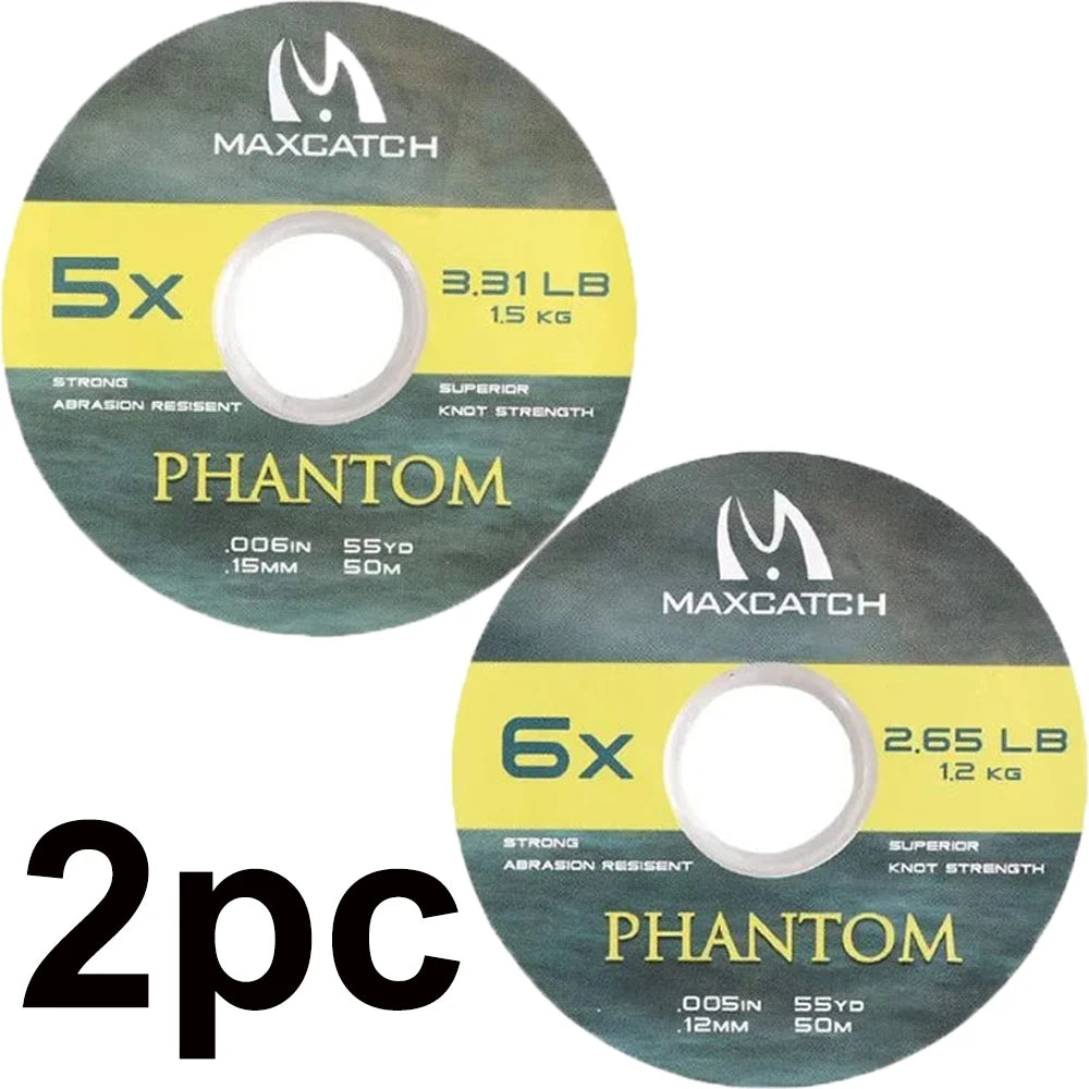 Maximumcatch Fly Fishing Tippet Line - Nylon Tippet Material – Clear Color | 25M / 50M | 0X–7X
