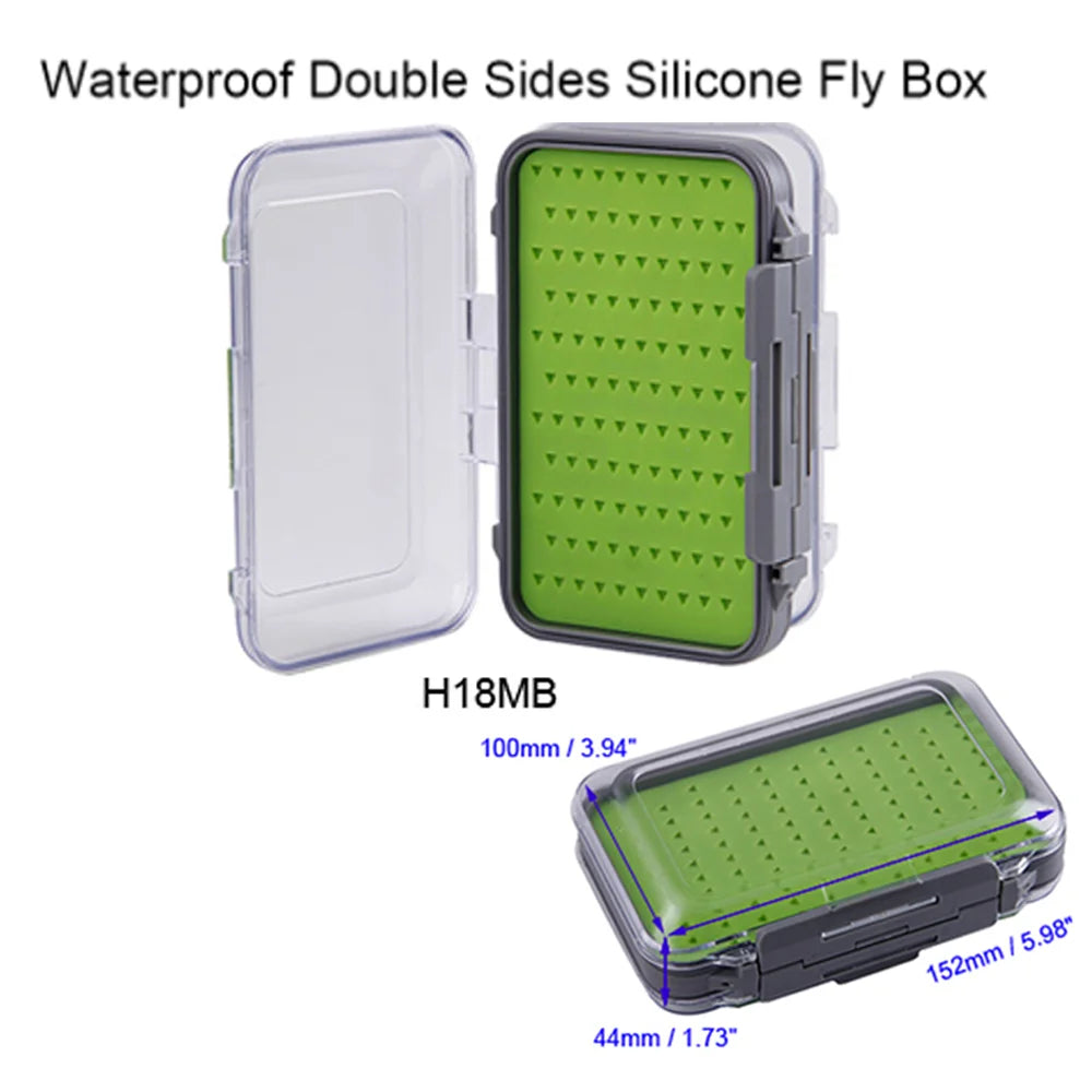 Aventik 100% Waterproof Fly Box Silicone Transparent Fishing Box Fishing Storage