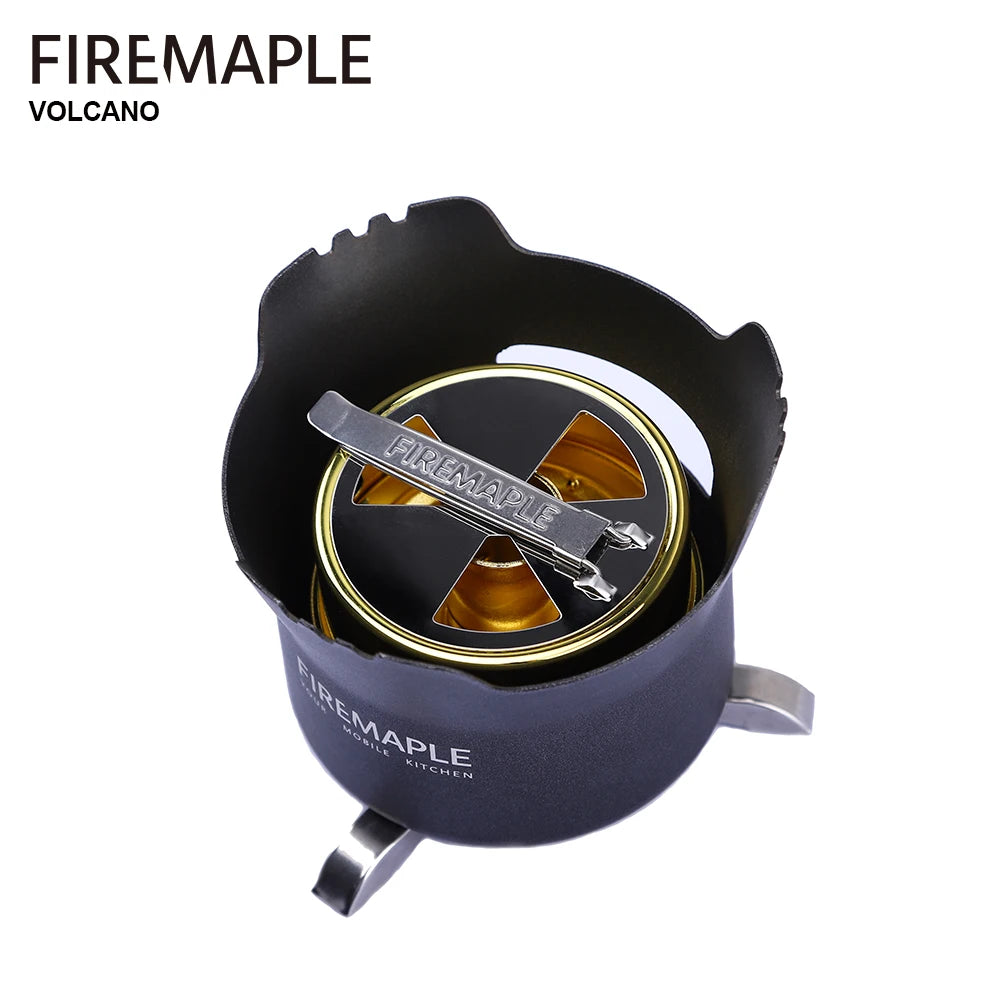 FireMaple Volcano Liquid Alcohol Stove -Portable Lightweight Alcohol Burner for Camping, Hiking & Outdoor Adventures