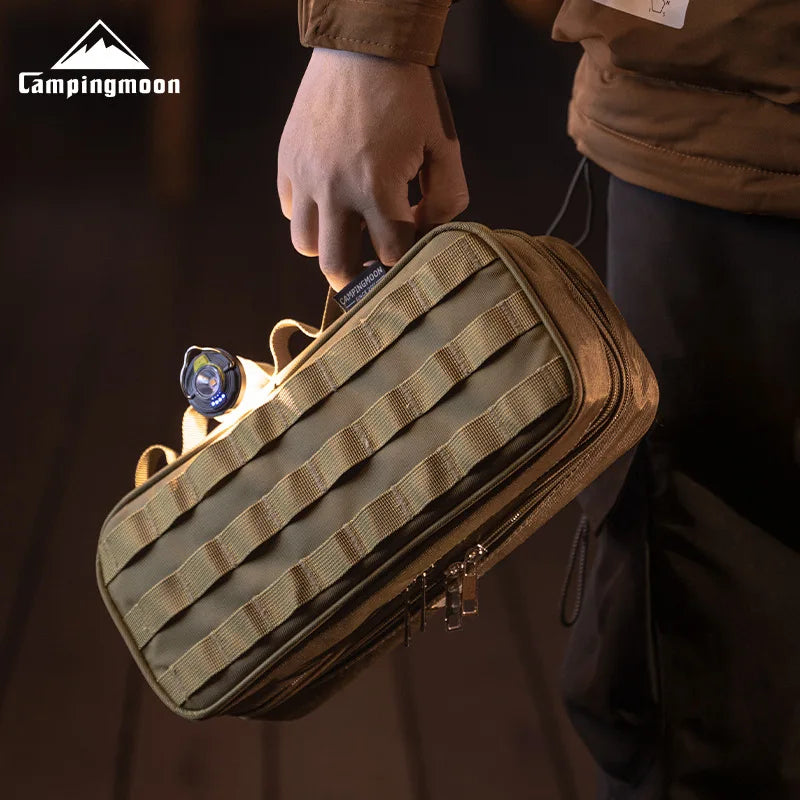 Campingmoon BG-30 Small Camping Tools Storage Bag – Double Layer Tent Gear Handbag